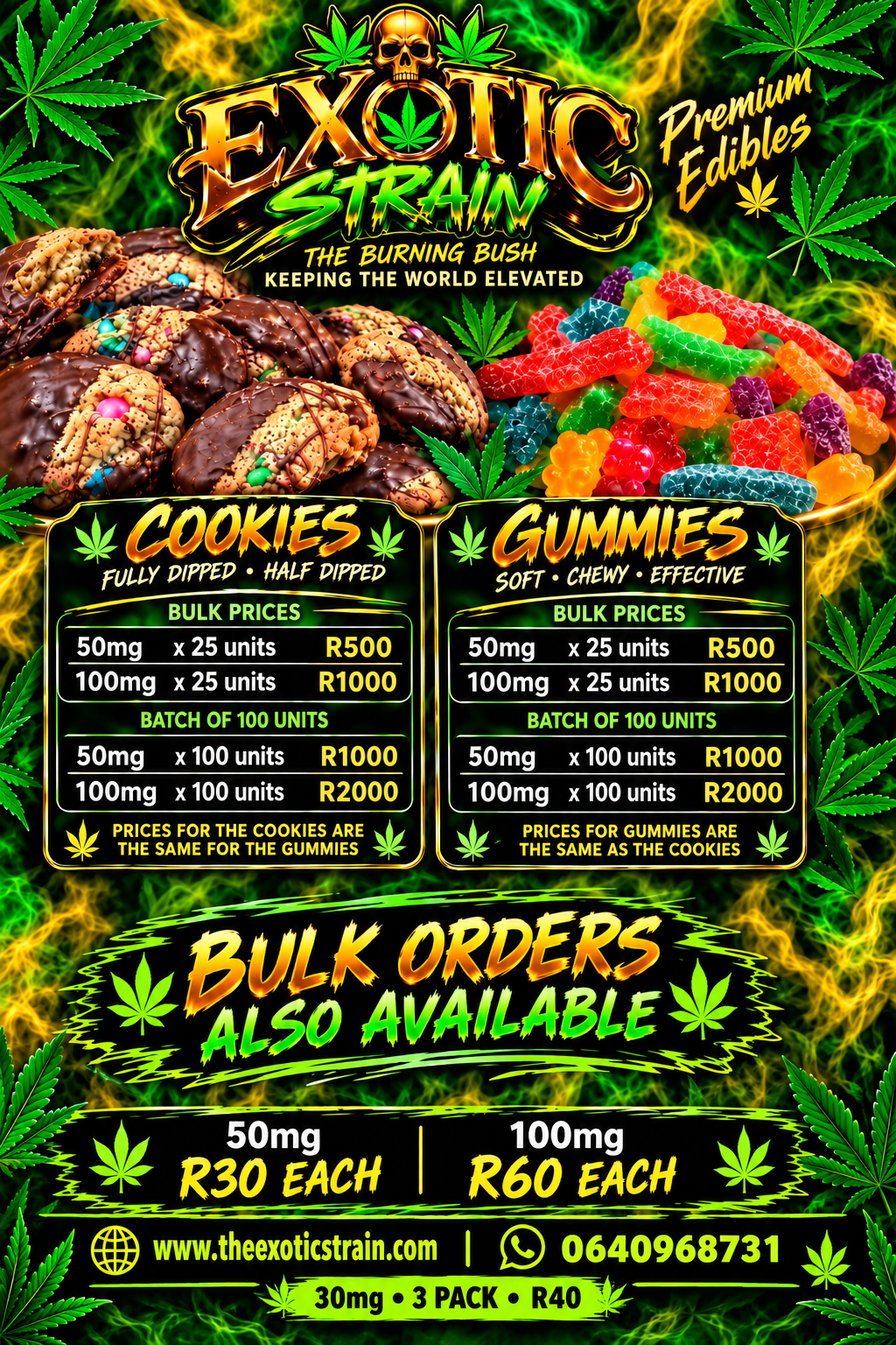 Edible Dipped Cookies and gummies